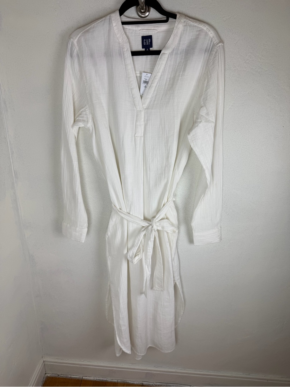 NWT Gap Gauzy 100% cotton White dress size Medium